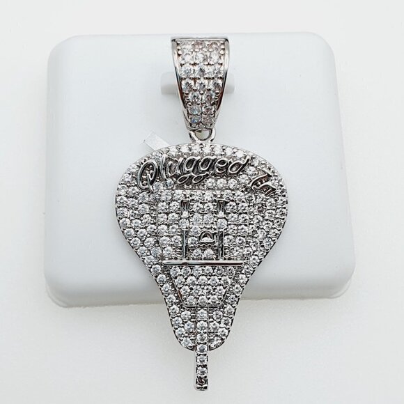 "925 Sterling Silver Plated CZ Pendant, INUS1BR061 - Picture 2 of 10